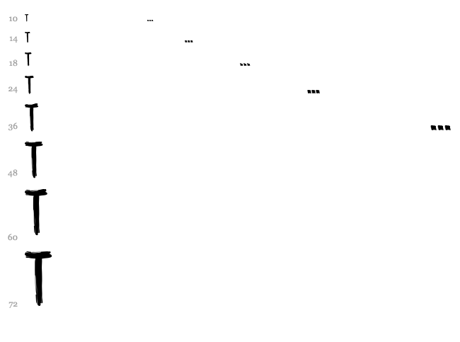 Handbrush Cre font waterfall