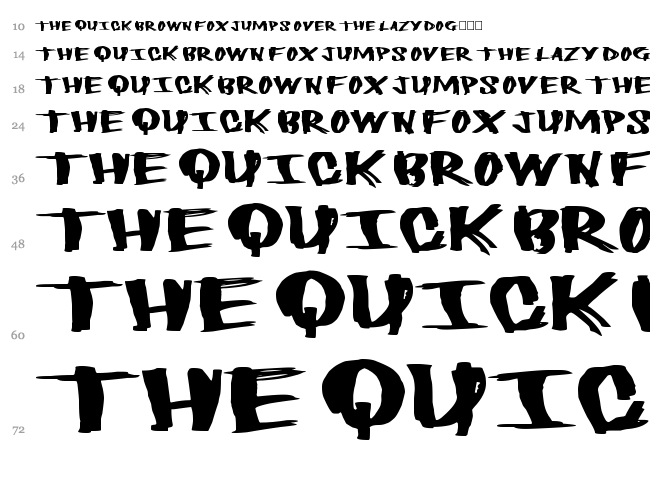 Heavy Load font waterfall