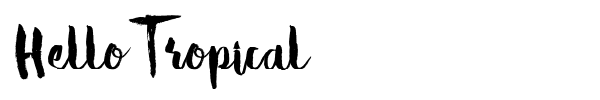 Hello Tropical font