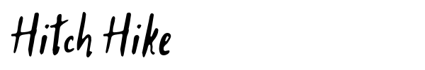 Hitch Hike font