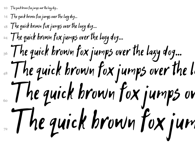 Hitch Hike font waterfall