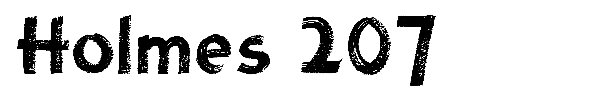 Holmes 207 font