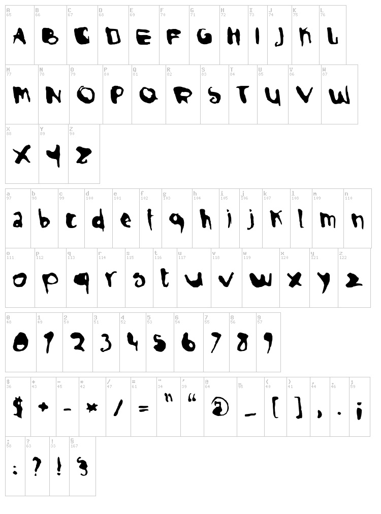 Ilse font map