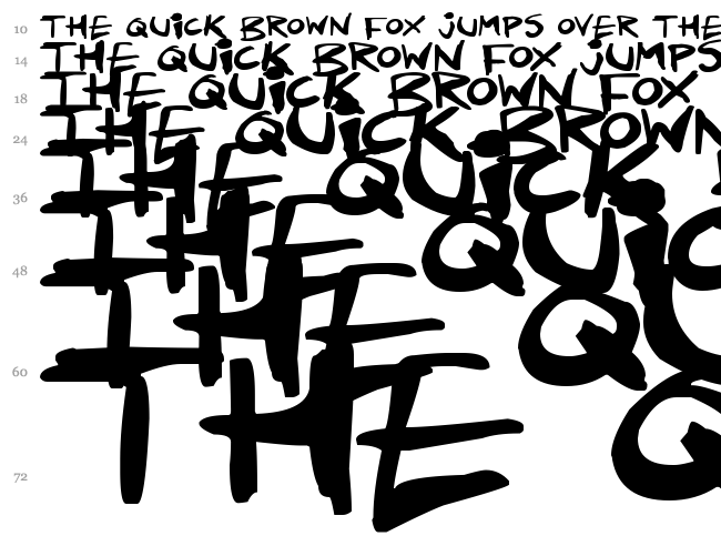 Inkling font waterfall