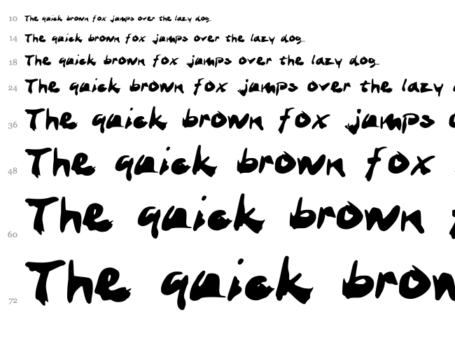 Ink Stand font waterfall