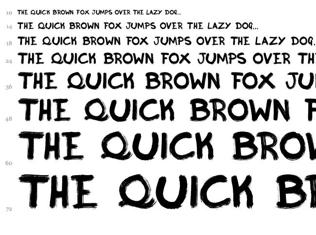 Inky font waterfall