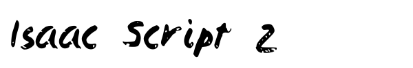 Isaac Script 2 font
