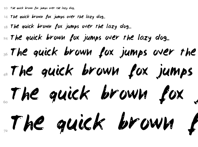 Isaac Script 2 font waterfall