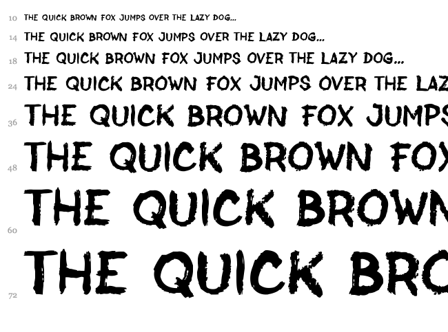 Jack Brusher font waterfall
