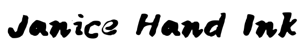Janice Hand Ink font preview