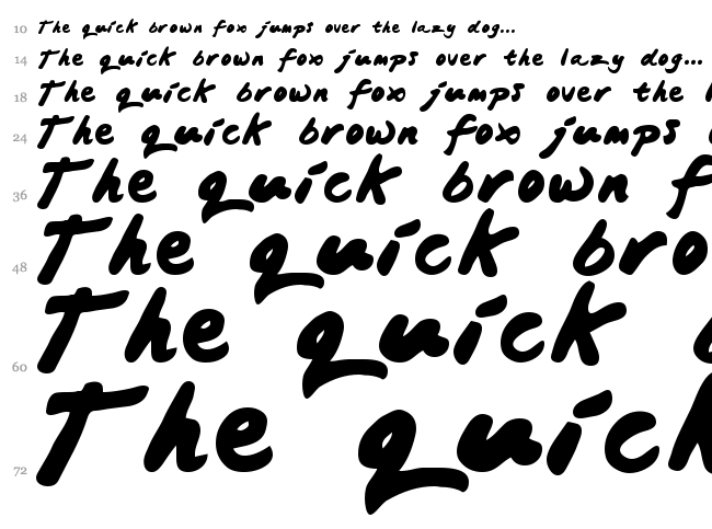 Japanese Brush font waterfall