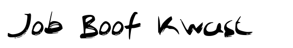 Job Boof Kwast font
