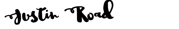 Justin Road font