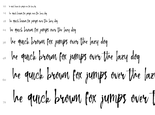 Keep Scrolling font waterfall