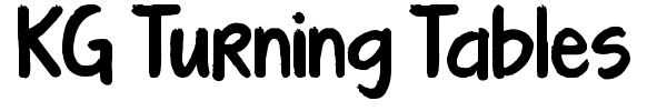 KG Turning Tables font