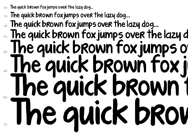 KG Turning Tables font waterfall