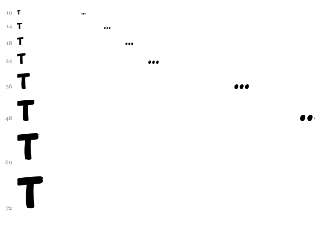 KTF Roadbrush font waterfall