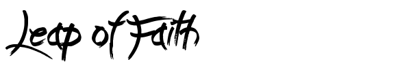 Leap of Faith font