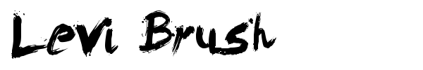 Levi Brush font preview