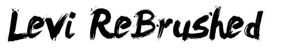 Levi ReBrushed font preview