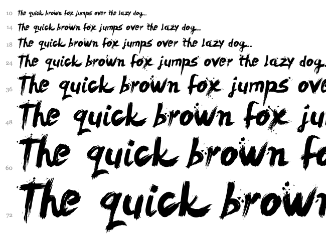 Levi ReBrushed font waterfall