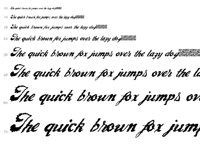 Liquid Magic font waterfall