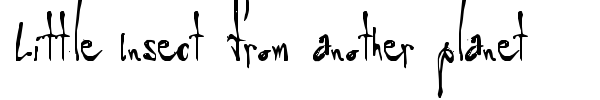 Little Insect from another planet font