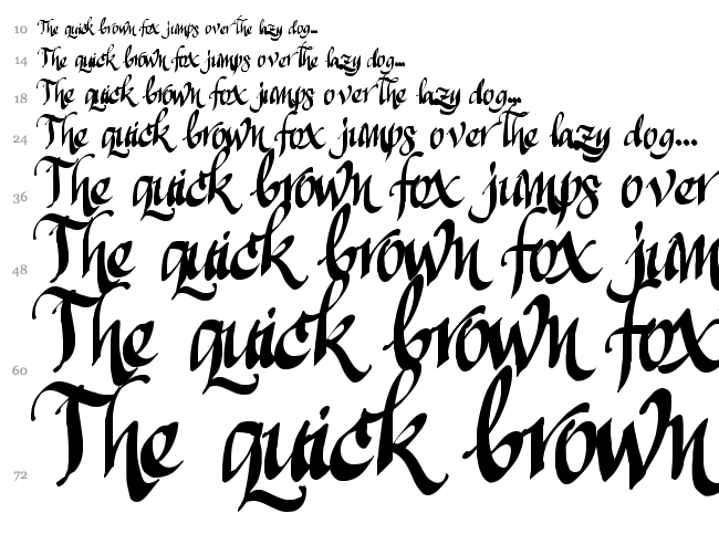 Manualito Flo font waterfall