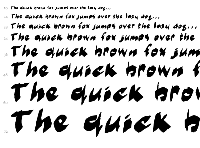 Marker Moe II font waterfall