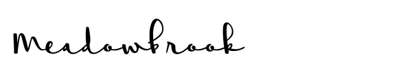 Meadowbrook font