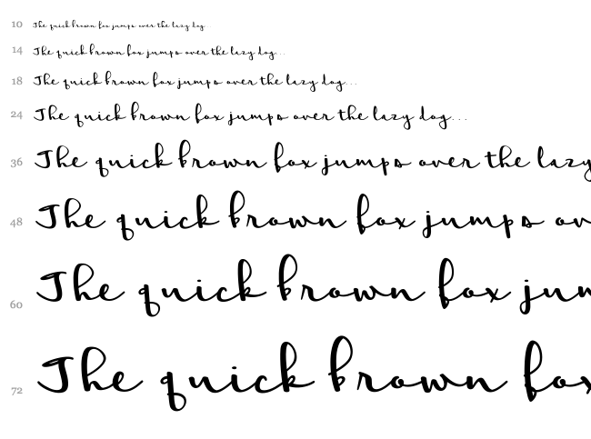 Meadowbrook font waterfall