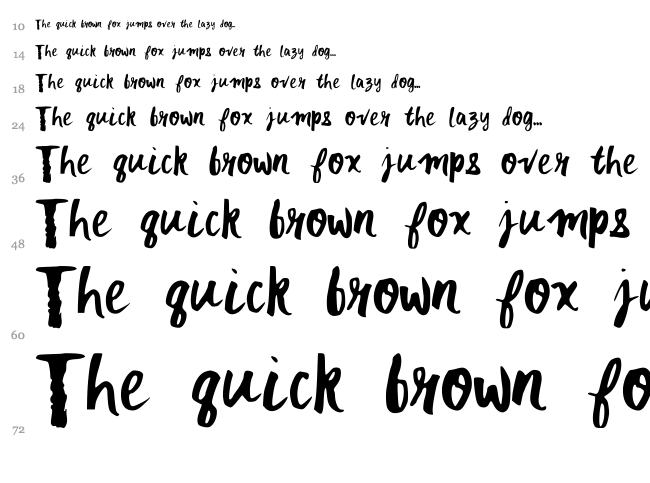 Mix Kitsch font waterfall