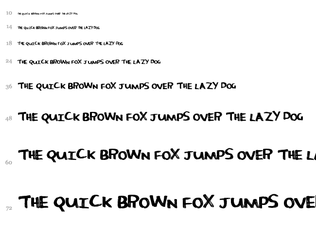 More Candy font waterfall