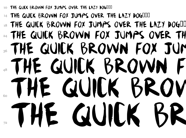 Mudshovel font waterfall