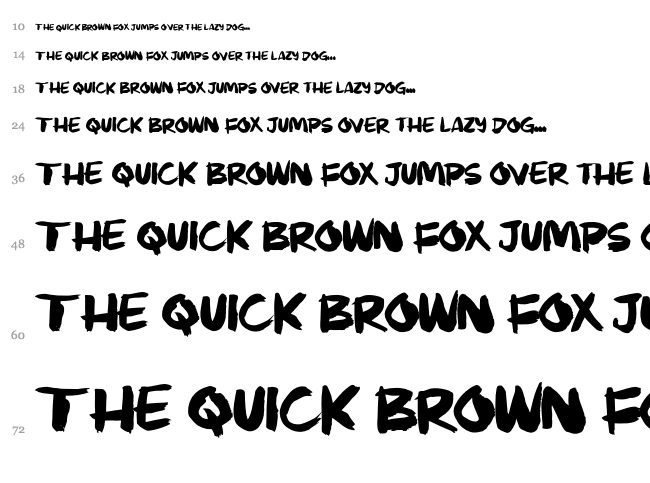 Murky Buzz font waterfall