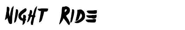 Night Ride font
