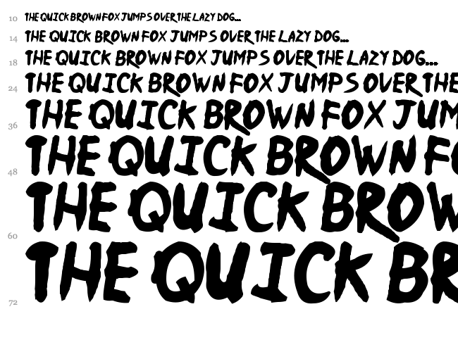 Ninja Naruto font waterfall