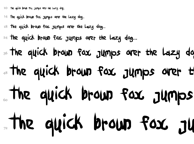 Ninja Penguin font waterfall