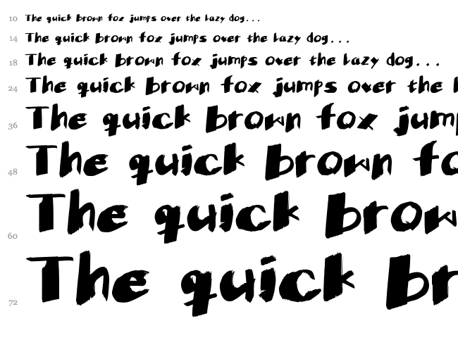 Not Posterman font waterfall