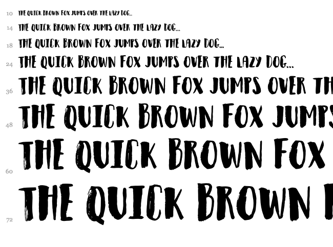 Observant font waterfall
