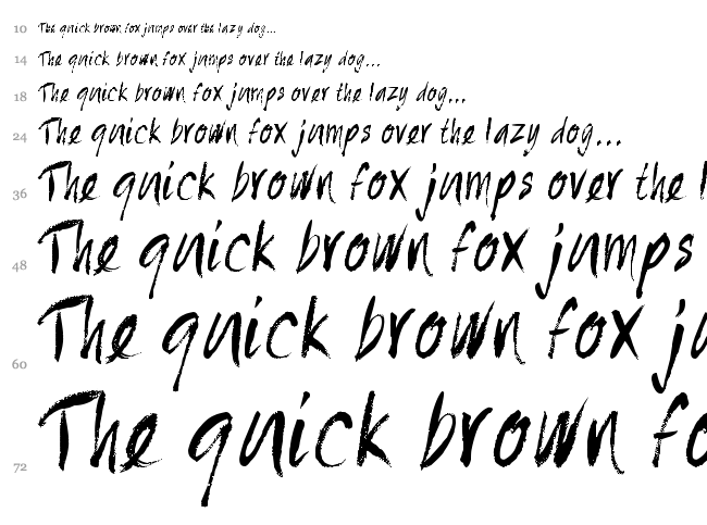 Painted font waterfall