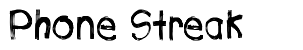 Phone Streak font