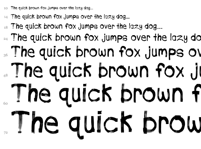 Phone Streak font waterfall