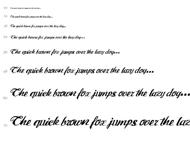 Precious Moments font waterfall