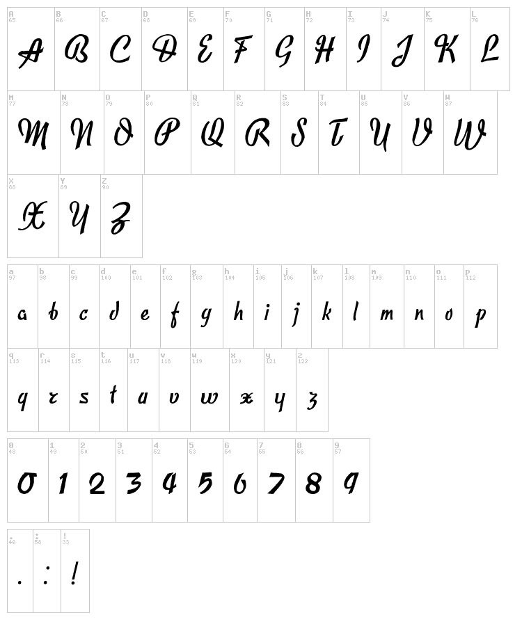 Publicite font map