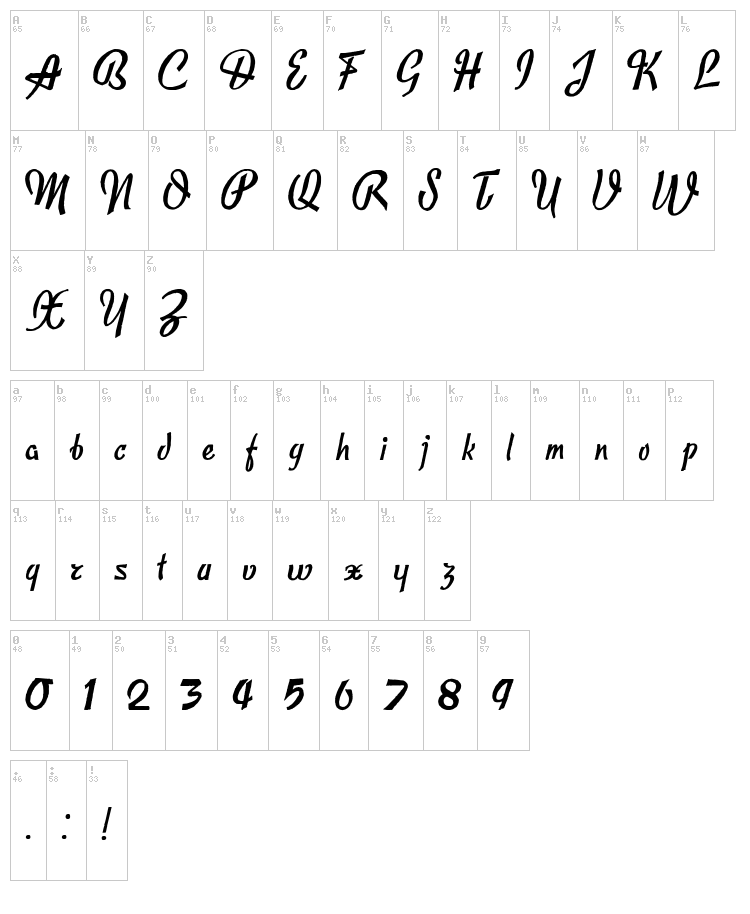 Publicite font map