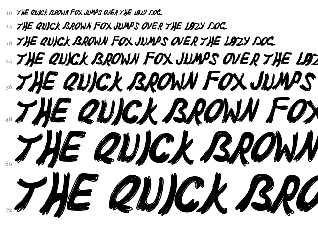PW Ghost font waterfall