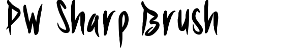 PW Sharp Brush font