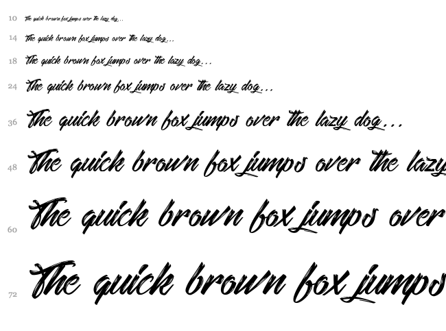 Quicksilver font waterfall