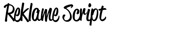 Reklame Script font